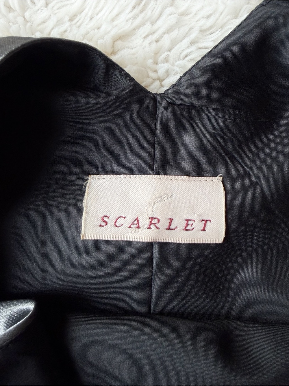 VTG Y2K 90s Scarlet Woman Metallic Grey Satin Sleeveless Maxi Dress US9/10 Chic - Picture 7 of 8